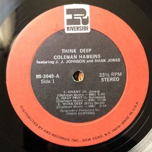 Coleman Hawkins Think Deep Vinyl Album '70